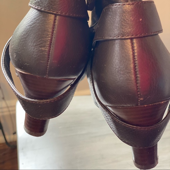 Report brown leather ankle boots - Picture 4 of 8